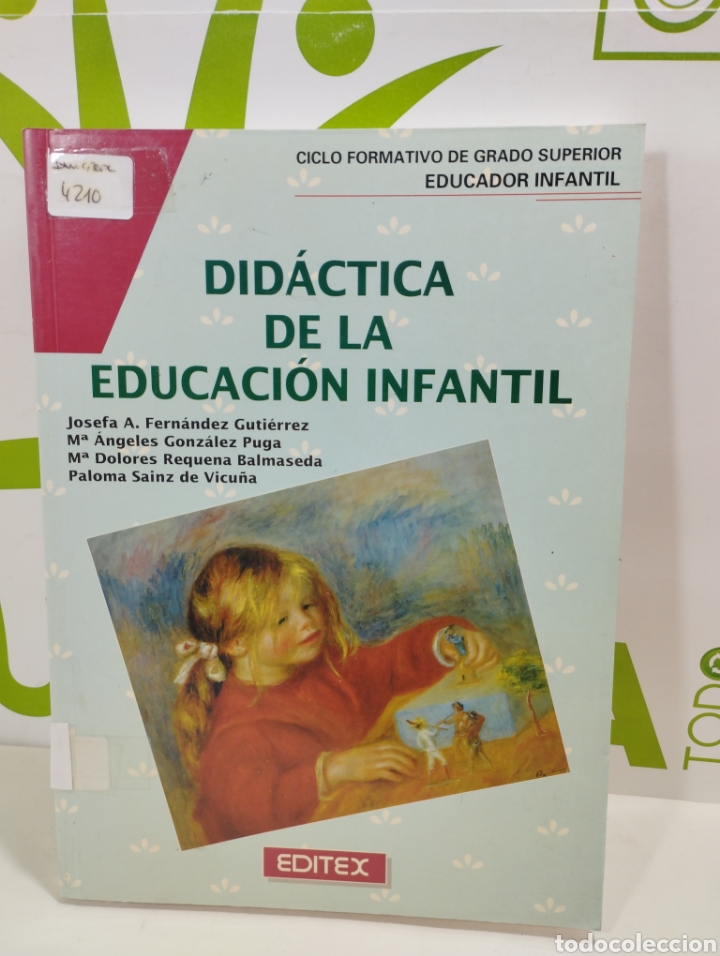 Livros em segunda m&atilde;o: Did&aacute;ctica de la educaci&oacute;n infantil ciclo formativo de grado superior educador infantil editex.