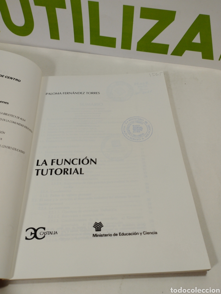Libros de segunda mano: La funci&oacute;n tutorial. Biblioteca de centro. Castalia. - Foto 4