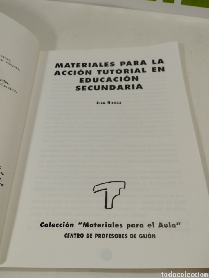 Libros de segunda mano: Materiales para la acci&oacute;n tutorial.en educaci&oacute;n secundaria. Materiales para el aula. - Foto 4
