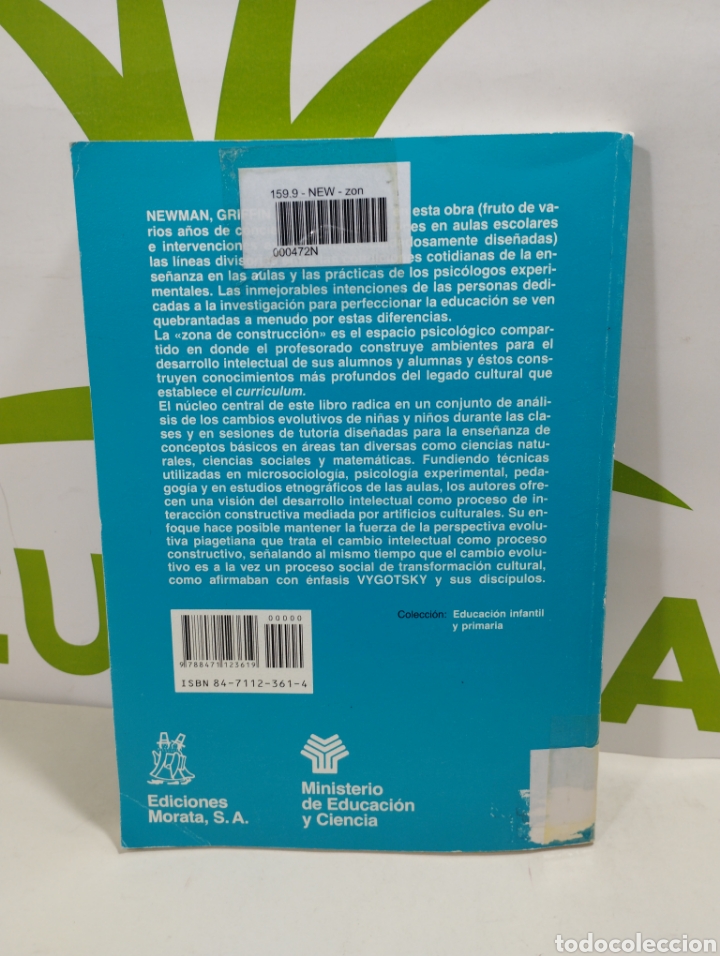 Libros de segunda mano: La zona de construcci&oacute;n del conocimiento. Ediciones Morata. - Foto 2