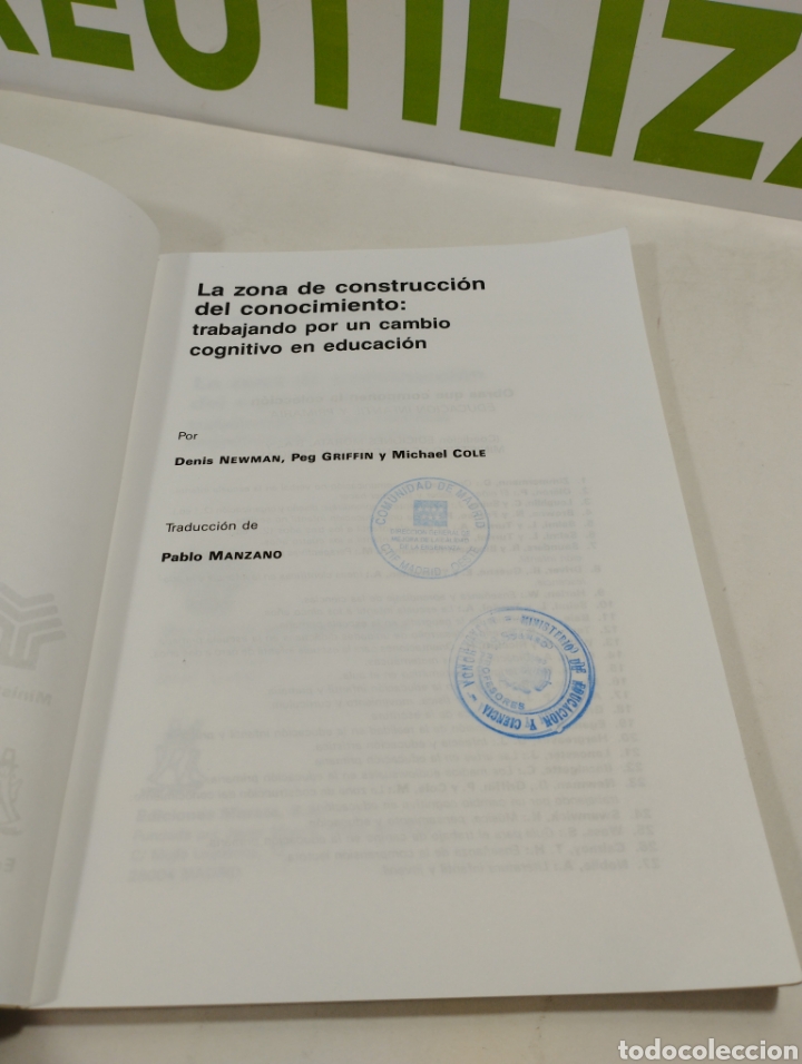 Libros de segunda mano: La zona de construcci&oacute;n del conocimiento. Ediciones Morata. - Foto 4
