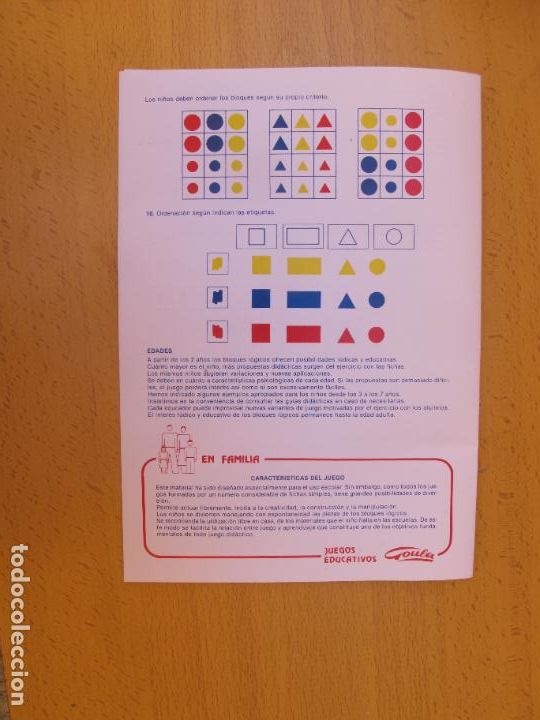 Libros de segunda mano: CAJA DE BLOQUES L&Oacute;GICOS .- ( material de madera ) .- EDICIONES GOULA - Foto 3