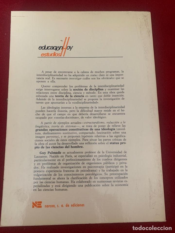 Libros de segunda mano: Interdisciplinariedad e ideolog&iacute;as. Guy Palmade. Narcea S.A. de ediciones. - Foto 2