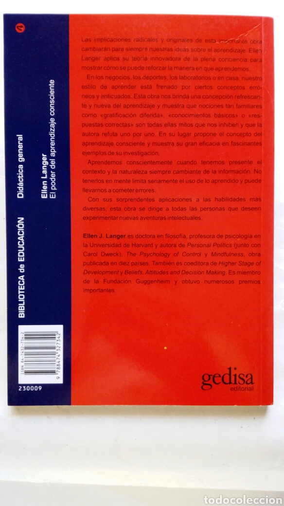 Libros de segunda mano: El poder del aprendizaje consciente. Ellen Langer. - Foto 2