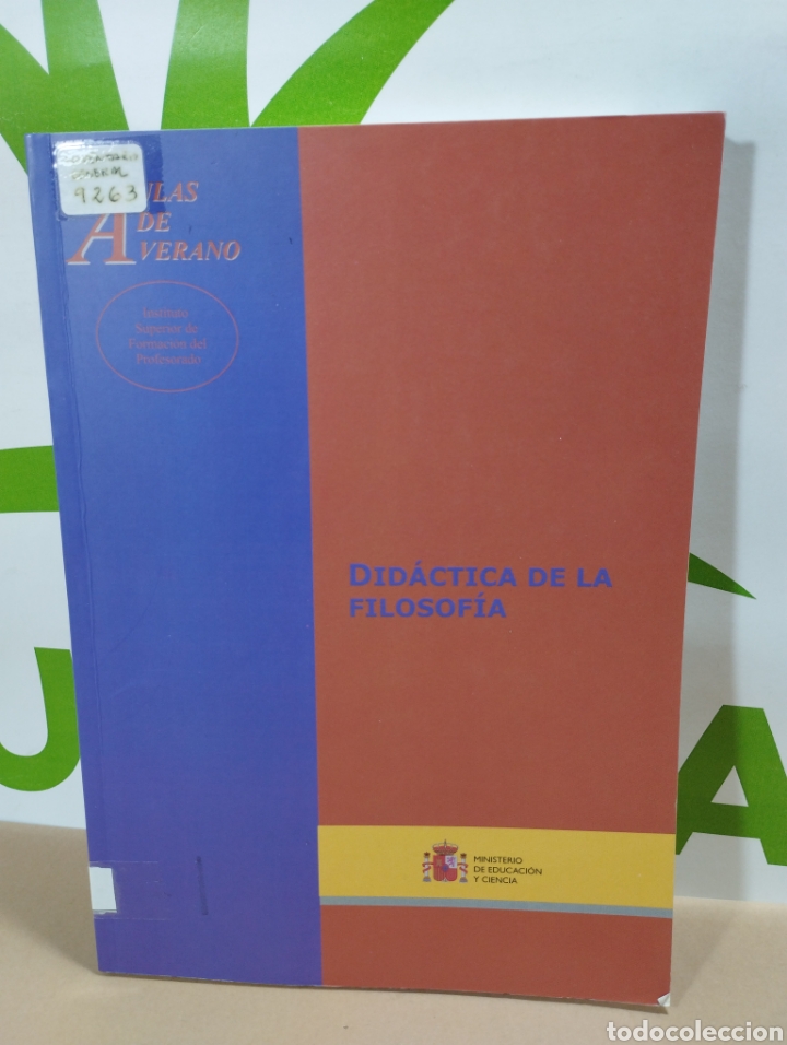 Libros de segunda mano: Did&aacute;ctica de la filosof&iacute;a . Aulas de verano.