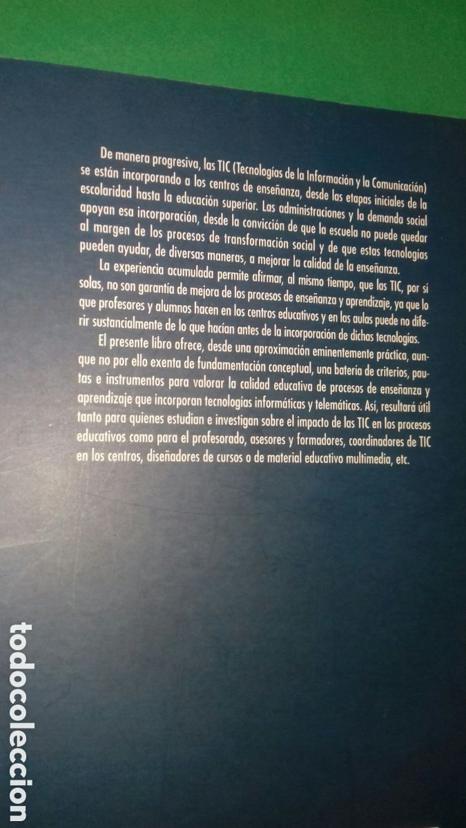 Libros de segunda mano: COMO VALORAR LA CALIDAD DE LA ENSE&Ntilde;ANZA BASADA EN LAS TIC. VV.AA. ED.GRAO, 2008 - Foto 2