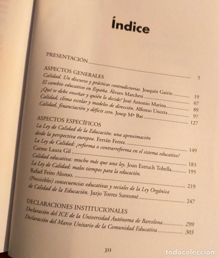 Libros de segunda mano: LA CALIDAD EN LA EDUCACI&Oacute;N - Foto 5