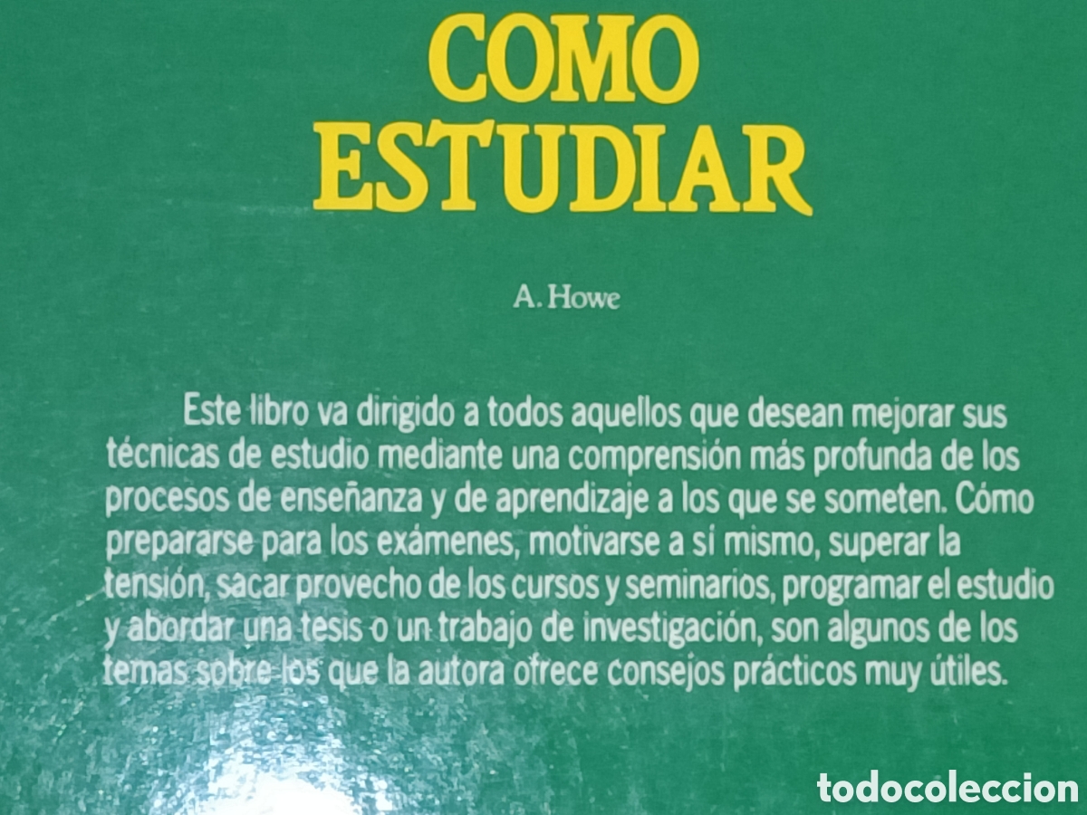 Libros de segunda mano: C&oacute;mo estudiar. A. Howe. Deusto - Foto 2