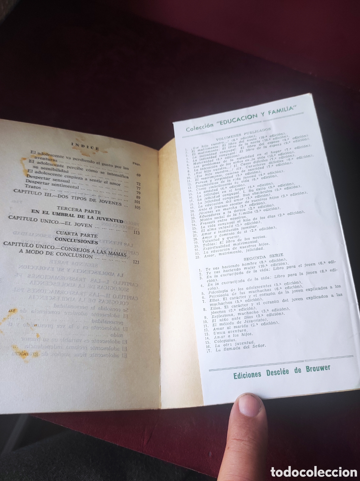 Libros de segunda mano: PSICOLOGIA DE LOS ADOLESCENTES , DESCLEE DE BROUWER 1966 - Foto 8