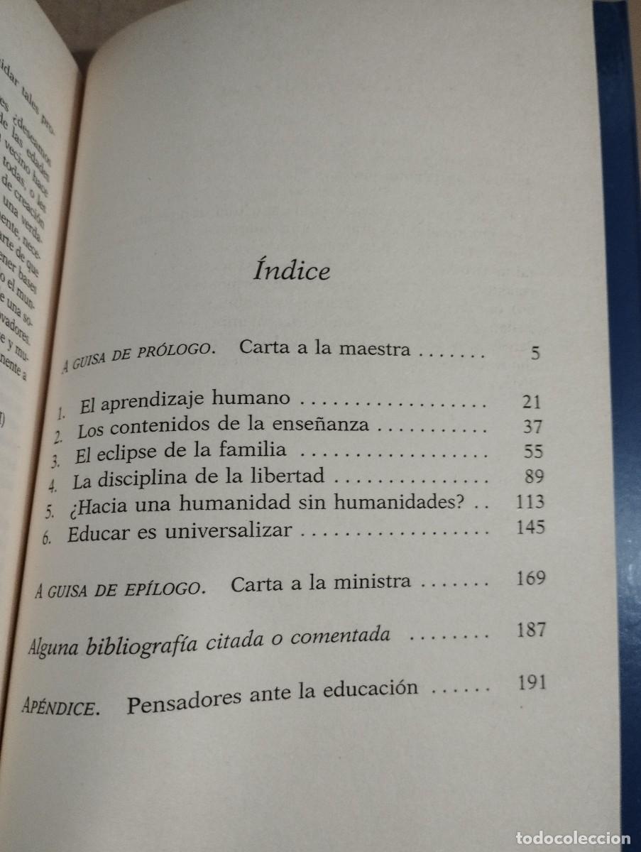Libros de segunda mano: EL VALOR DE EDUCAR (FERNANDO SAVATER) - Foto 3