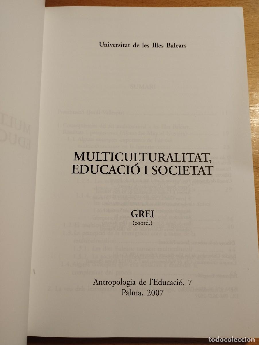 Libros de segunda mano: MULTICULTURALITAT, EDUCACI&Oacute; I SOCIETAT (UIB) - Foto 2