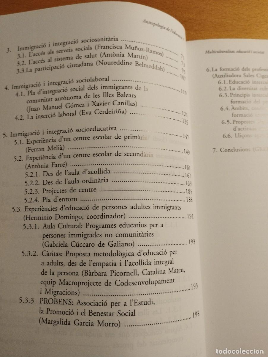 Libros de segunda mano: MULTICULTURALITAT, EDUCACI&Oacute; I SOCIETAT (UIB) - Foto 4