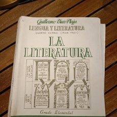 Libros de segunda mano: LA LITERATURA CUARTO CURSO 1961 GUILLERMO DÍAZ PLAJA. GRADO ELEMENTAL EDICIONES LA ESPIGA BARCELONA