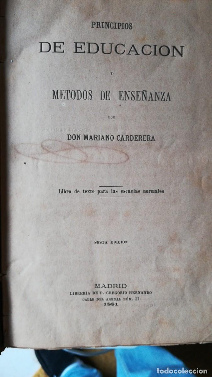 Libros de segunda mano: PRINCIPIOS DE EDUCACI&Oacute;N Y M&Eacute;TODOS DE ENSE&Ntilde;ANZA. - Foto 2