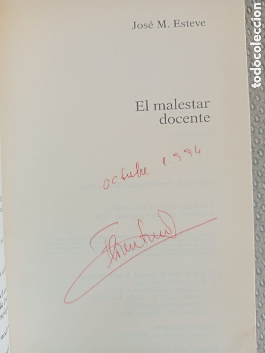 Libros de segunda mano: EL MALESTAR DOCENTE / JOS&Eacute; M. ESTEVE - Foto 2