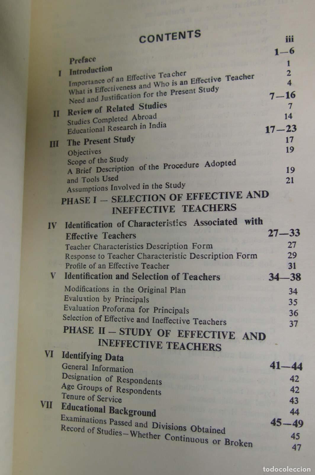 Libros de segunda mano: DIFERENCES BETWEEN EFFECTIVE AND INEFFECTIVE TEACHERS. ARORA - Foto 2