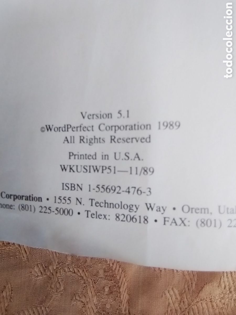 Libros de segunda mano: WORD PERFECT WORKBOOK a&ntilde;o 1989 - Foto 2