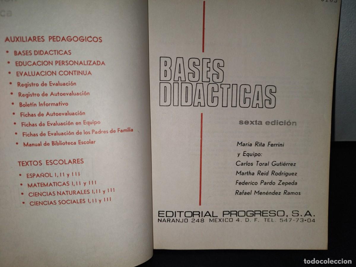 Libros de segunda mano: 189- BASES DID&Aacute;CTICAS - MAR&Iacute;A RITA FERRINI - Foto 3