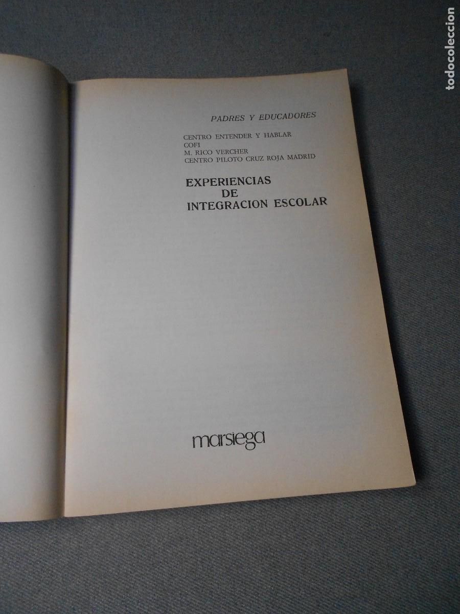 Libros de segunda mano: EXPERIENCIAS DE INTEGRACION ESCOLAR - Foto 3