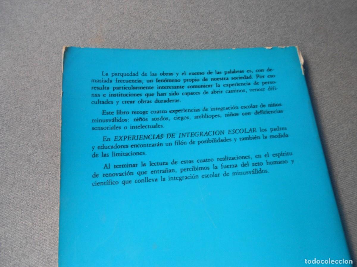 Libros de segunda mano: EXPERIENCIAS DE INTEGRACION ESCOLAR - Foto 7