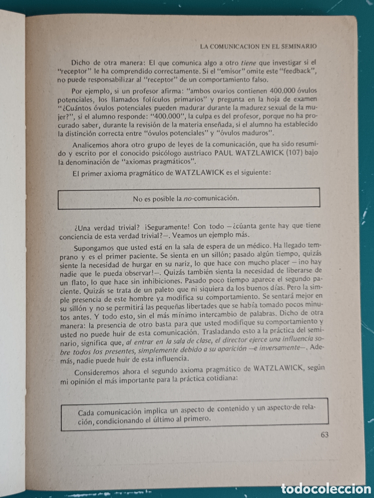 Libros de segunda mano: Aprender a Dirigir. Train the trainer. Michael Birkenbihl. PARANINFO 1979 - Foto 8