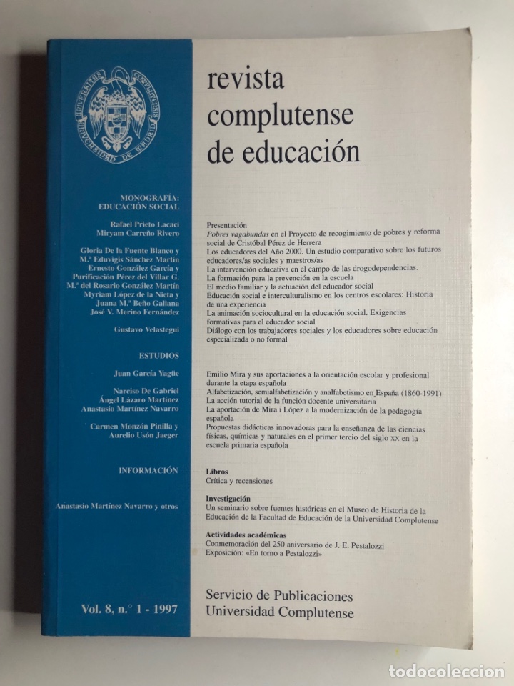 Libros de segunda mano: REVISTA COMPLUTENSE DE EDUCACI&Oacute;N. - Foto 1