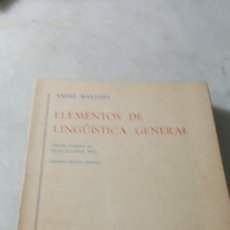 Libros de segunda mano: ELEMENTOS DE LINGÜÍSTICA GENERAL ( MARTINET) TH 395