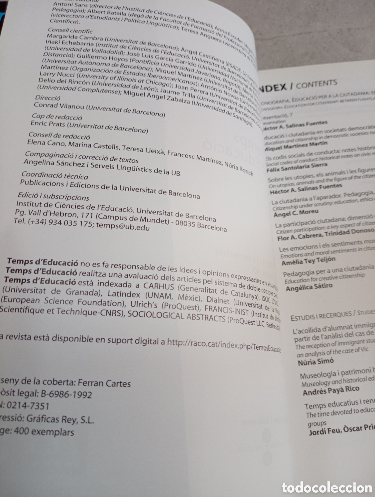 Libros de segunda mano: Temps deducaci&oacute;. TE,40 - Foto 4