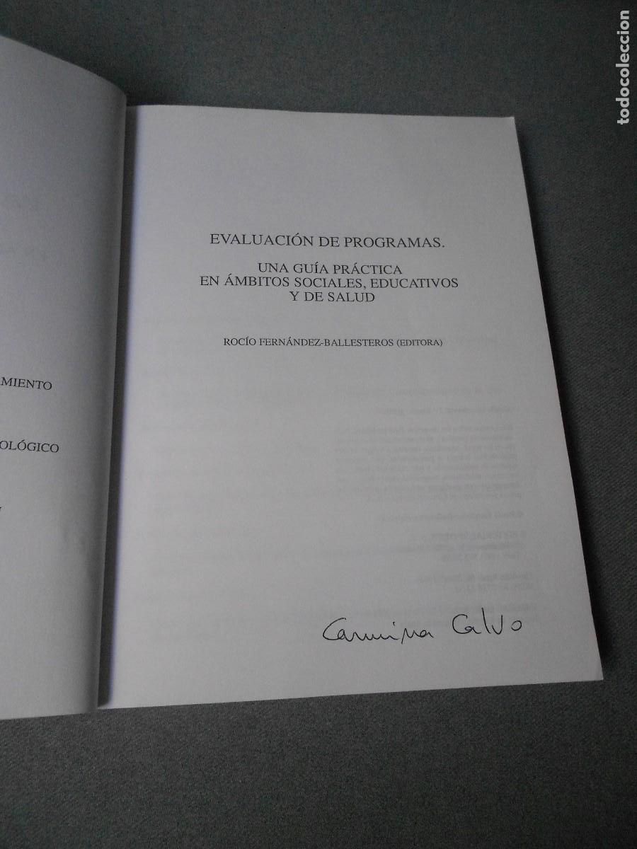 Libros de segunda mano: EVALUACION DE PROGRAMAS - Foto 2