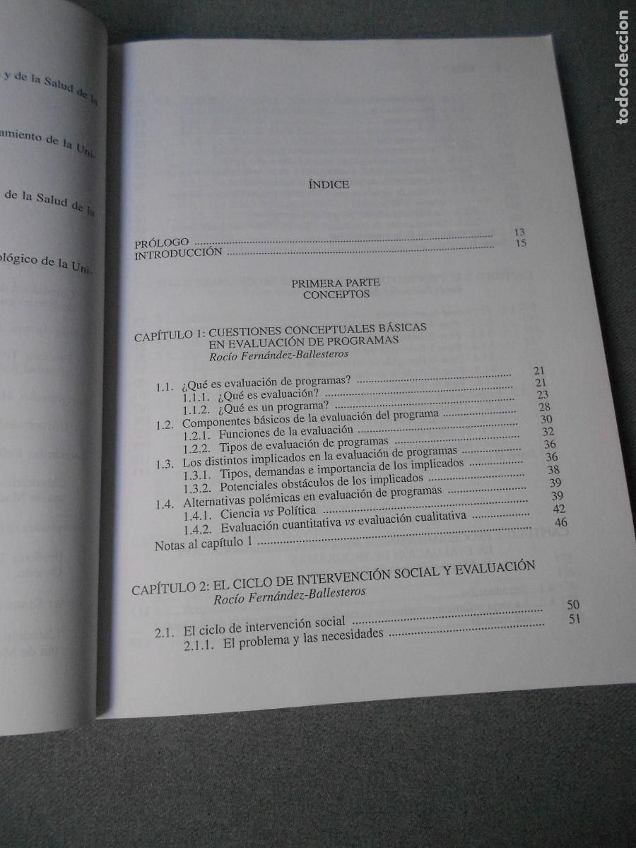 Libros de segunda mano: EVALUACION DE PROGRAMAS - Foto 3
