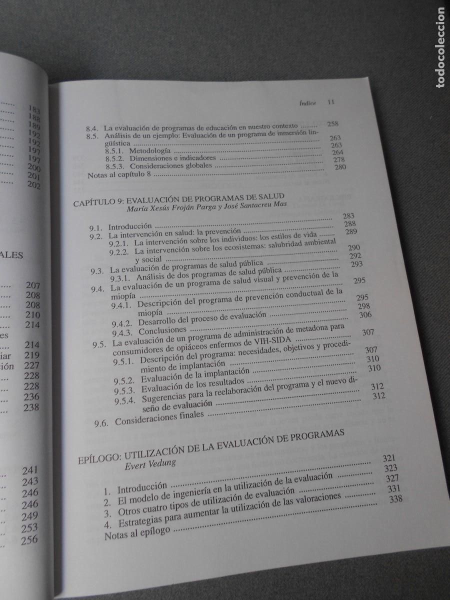 Libros de segunda mano: EVALUACION DE PROGRAMAS - Foto 7