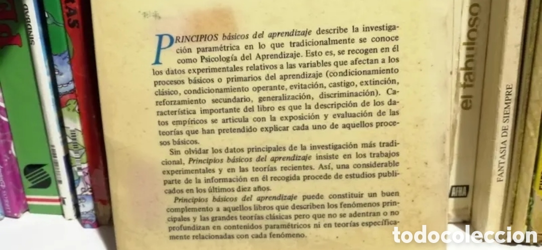 Libros de segunda mano: Principios b&aacute;sicos del aprendizaje. Roger M. Tarpy. - Foto 2