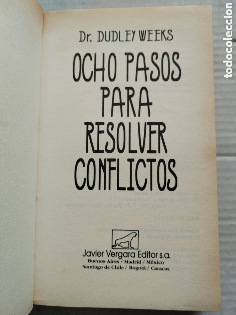 Libros de segunda mano: OCHO PASOS PARA RESOLVER CONFLICTOS - Foto 3