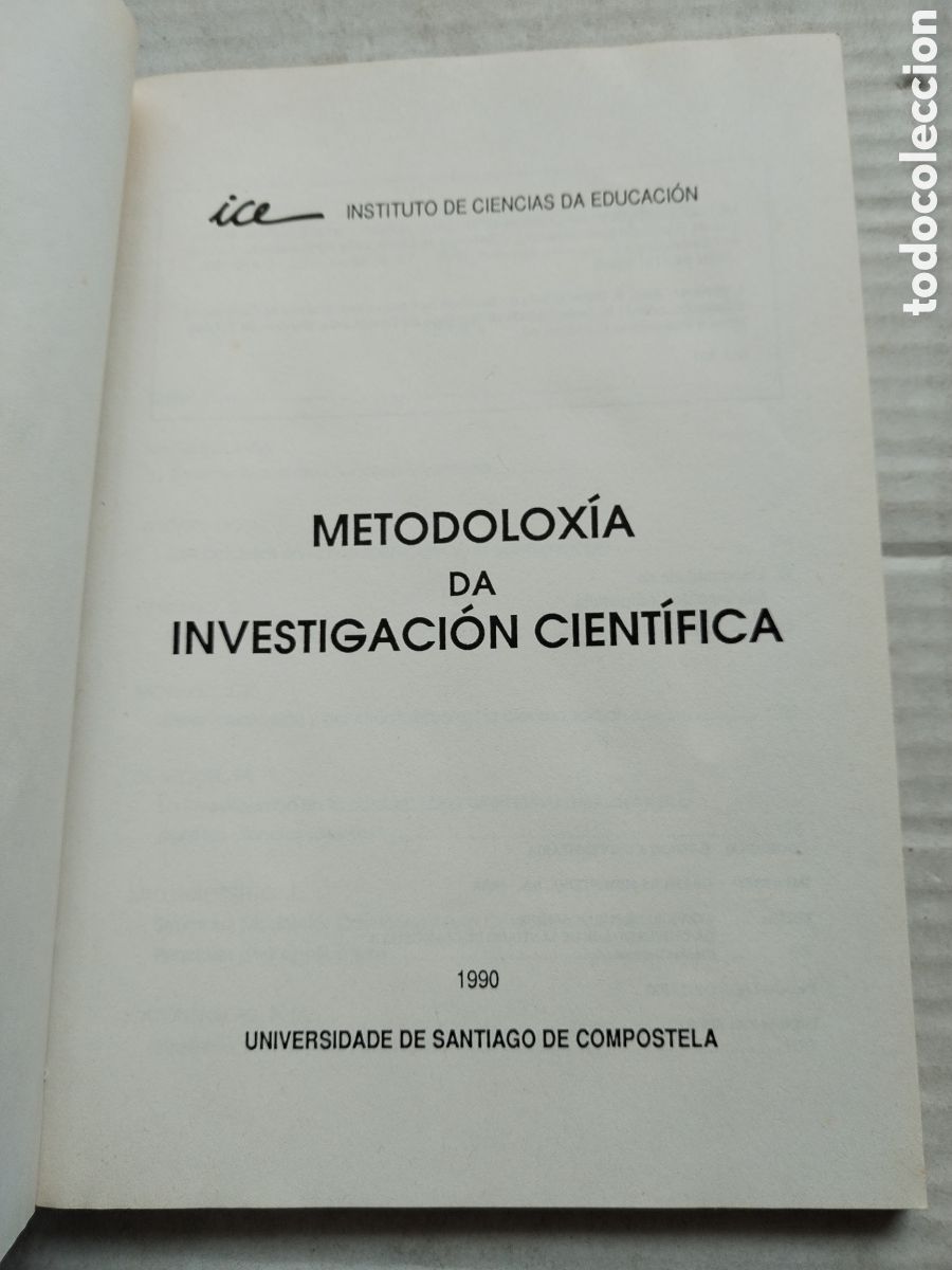 Libros de segunda mano: METODOLOXIA DA INVESTIGACI&Oacute;N CIENTIFICA - Foto 2