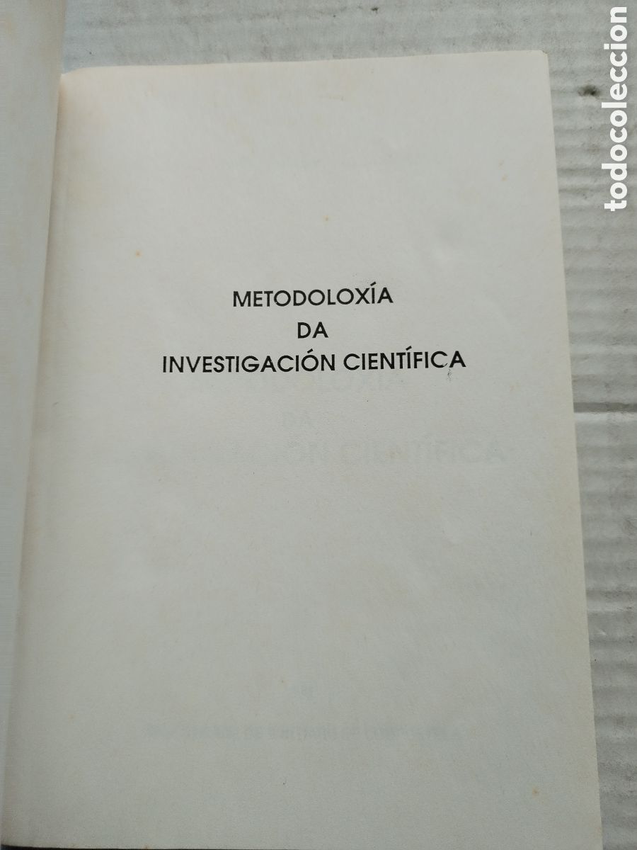 Libros de segunda mano: METODOLOXIA DA INVESTIGACI&Oacute;N CIENTIFICA - Foto 3