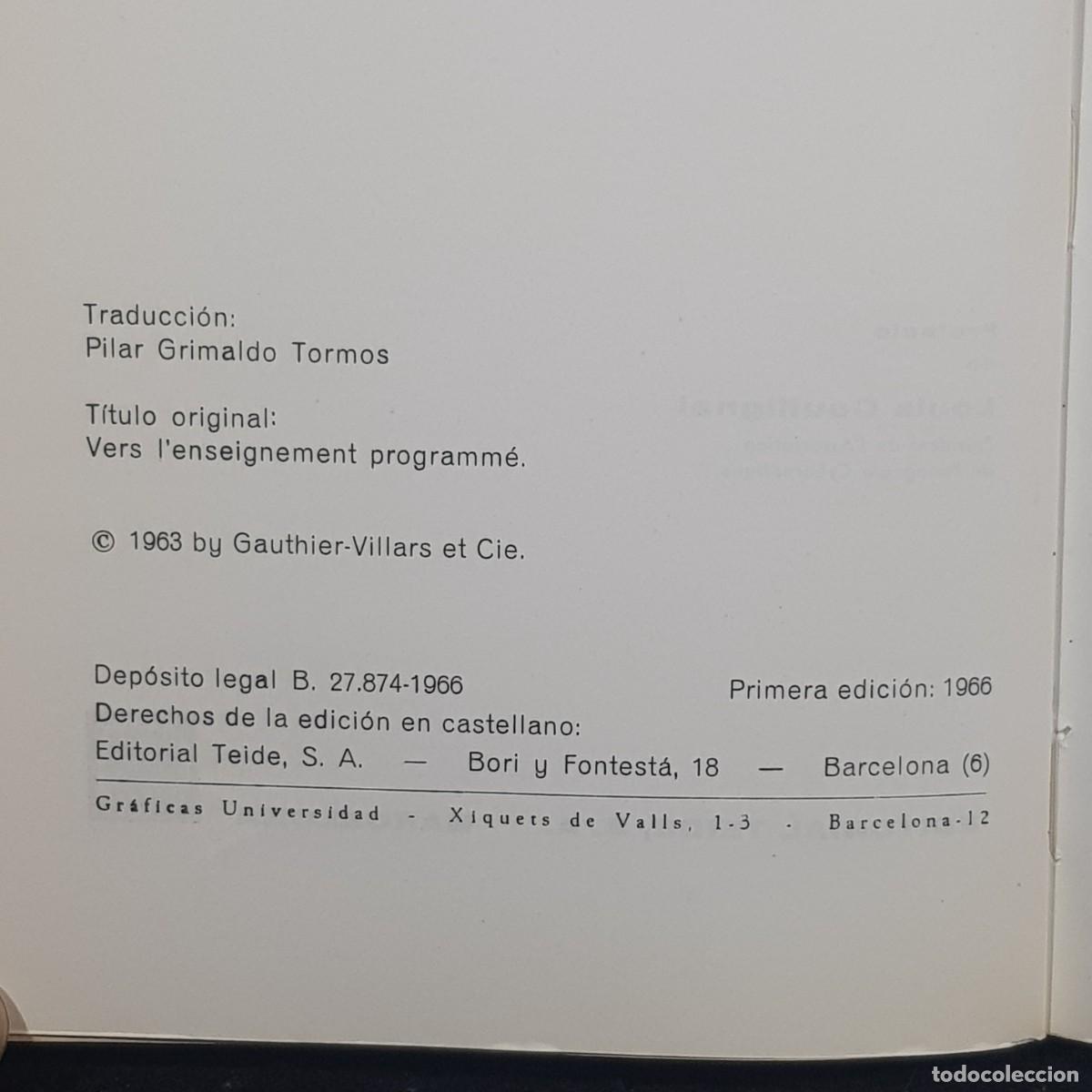 Libros de segunda mano: LA ENSE&Ntilde;ANZA PROGRAMADA - G. D&Eacute;COTE - TEIDE / 320 - Foto 4