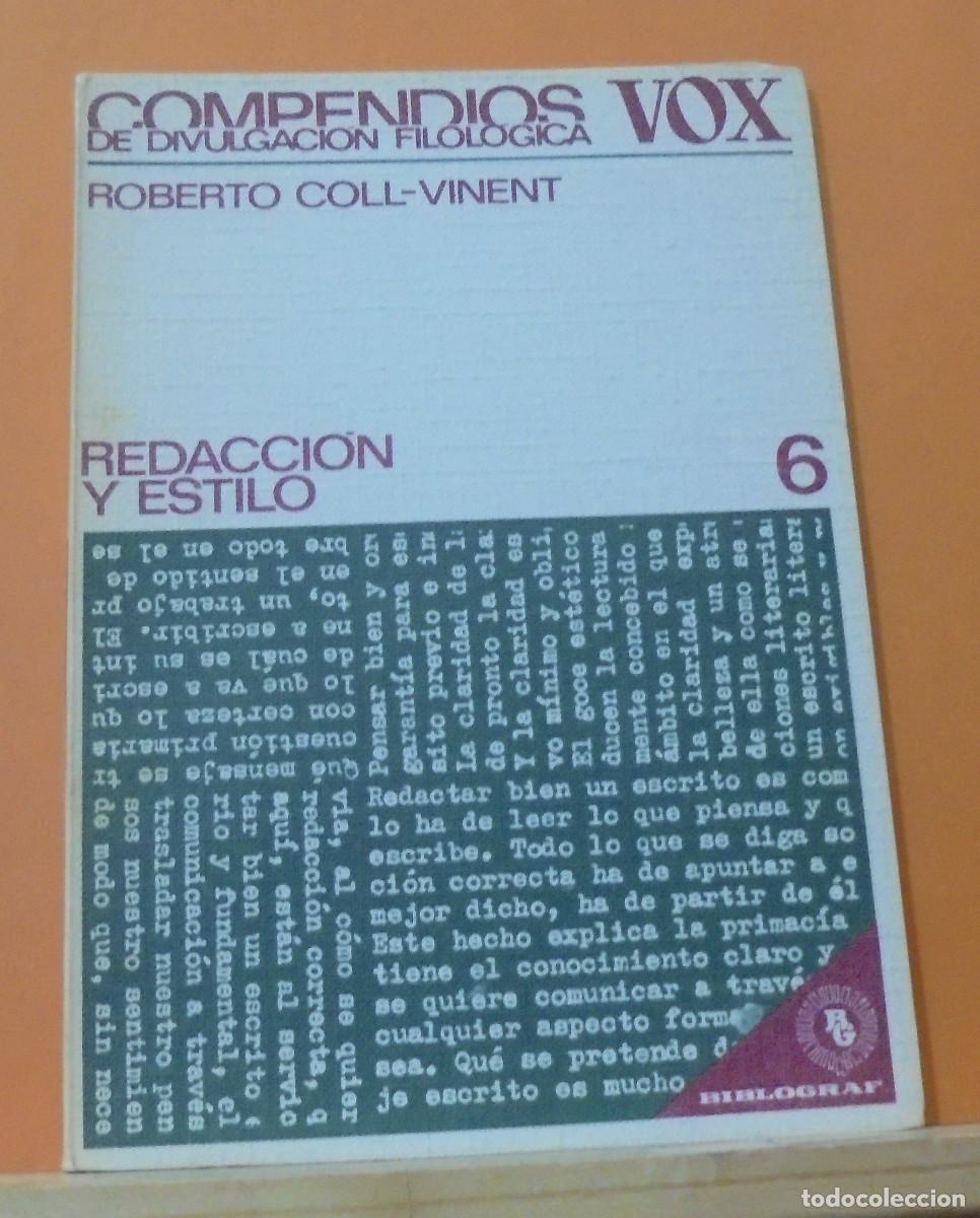 Libros de segunda mano: Redacci&oacute;n y estilo. Roberto Coll-Vinent - Foto 1