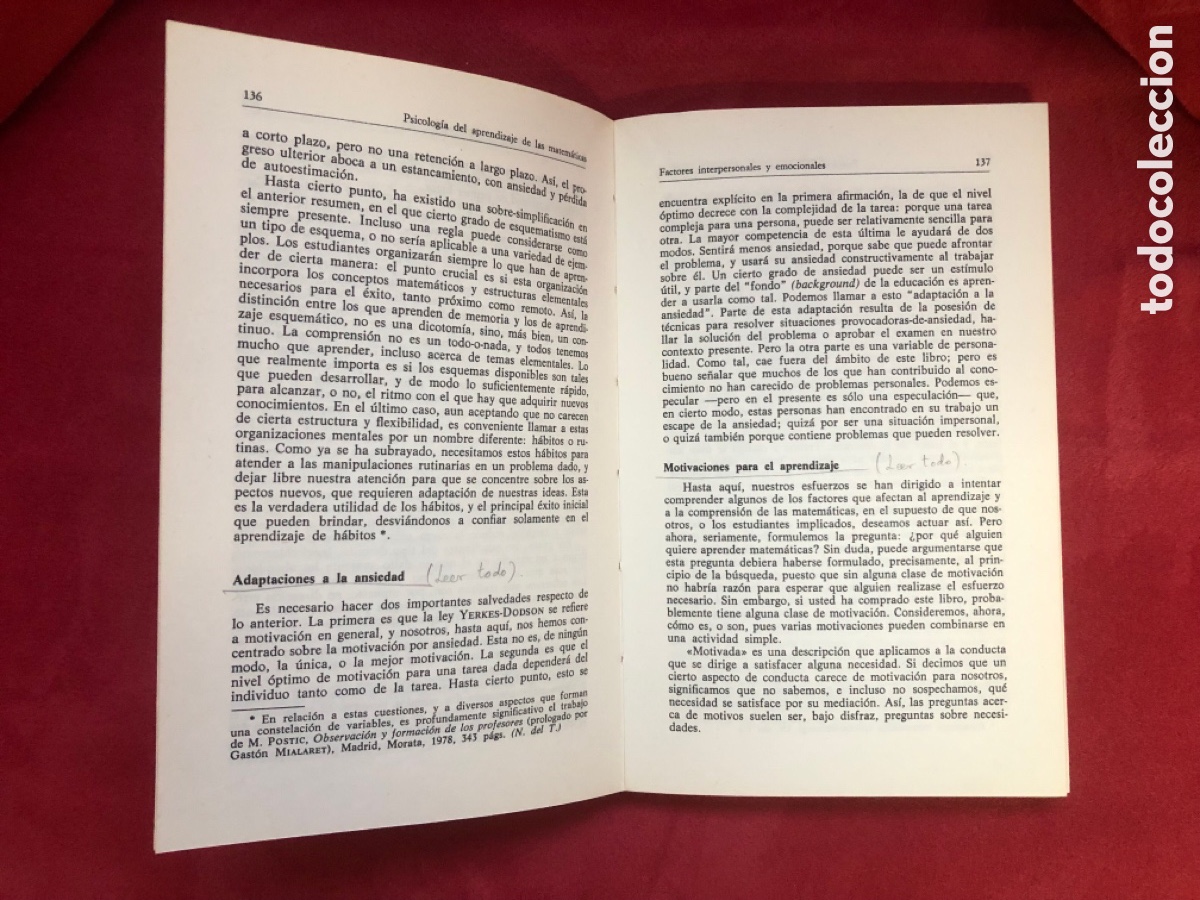 Libros de segunda mano: Psicolog&iacute;a del aprendizaje de las matem&aacute;ticas - Foto 3