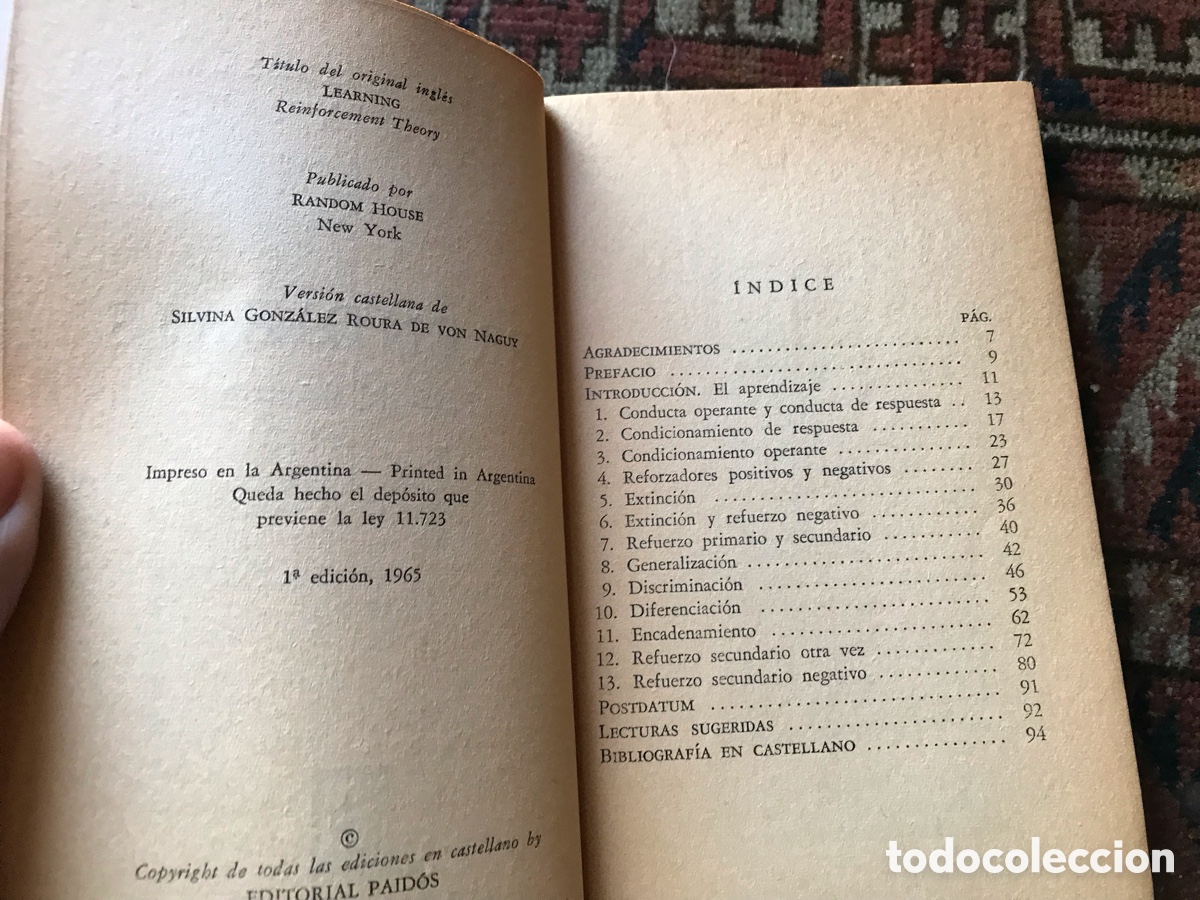 Libros de segunda mano: Aprendizaje. Fred S. Keller. Paid&oacute;s - Foto 4
