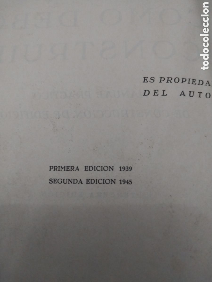 Libros de segunda mano: COMO DEBO CONSTRUIR a&ntilde;o 1945 - Foto 3