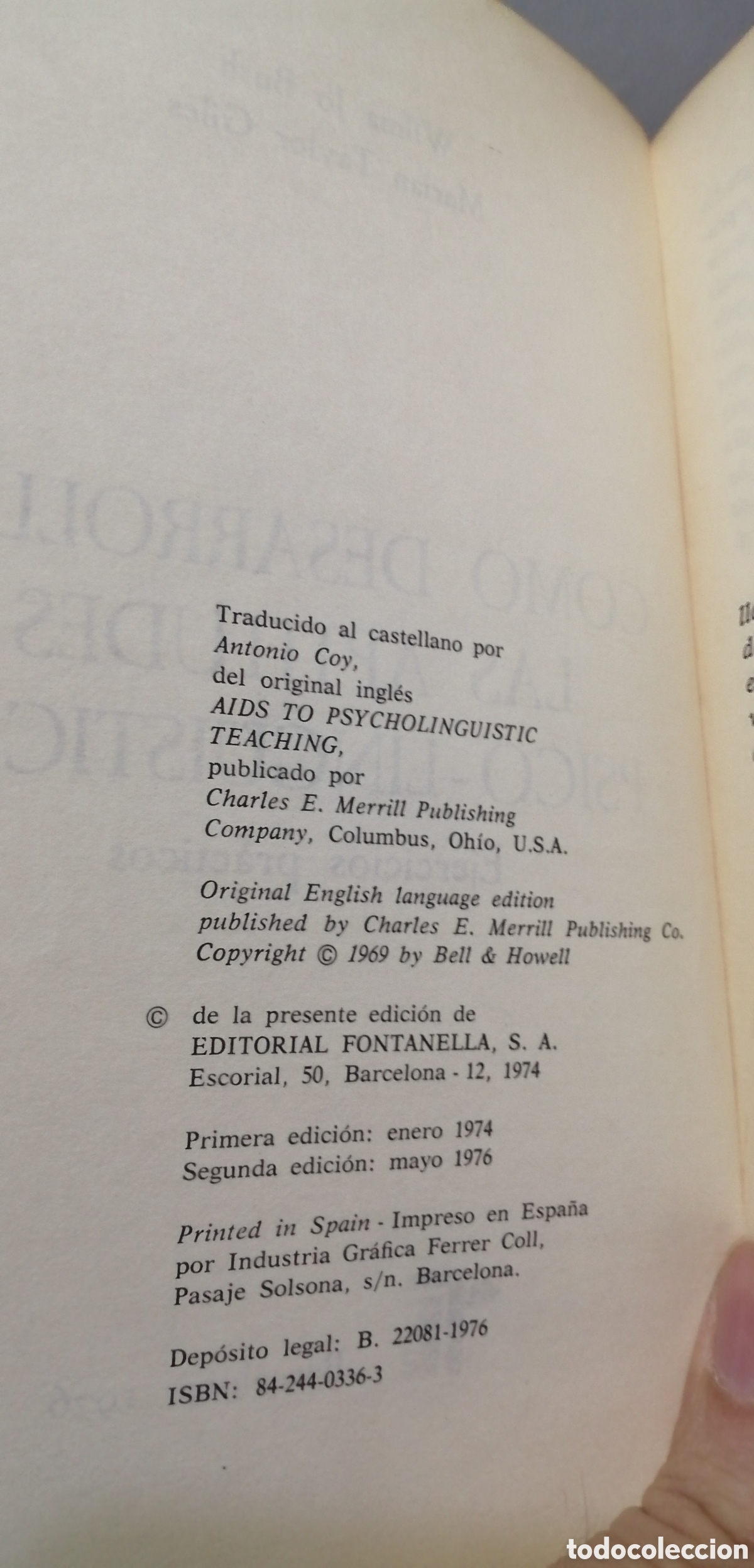 Libros de segunda mano: Como desarrollar las aptitudes psico ling&uuml;&iacute;sticas Ejercicios pr&aacute;cticos Fontanella 1976 - Foto 7