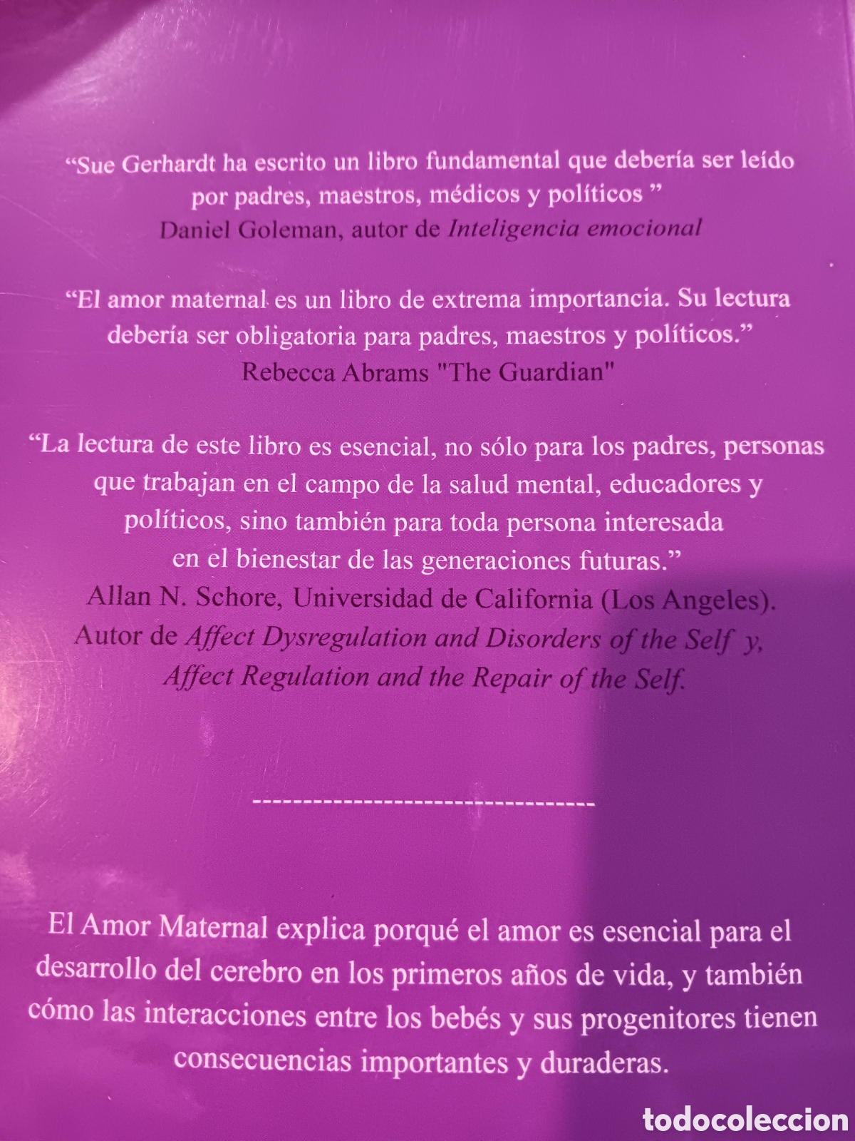 Libros de segunda mano: Sue Gerhardt. El amor maternal - Foto 2