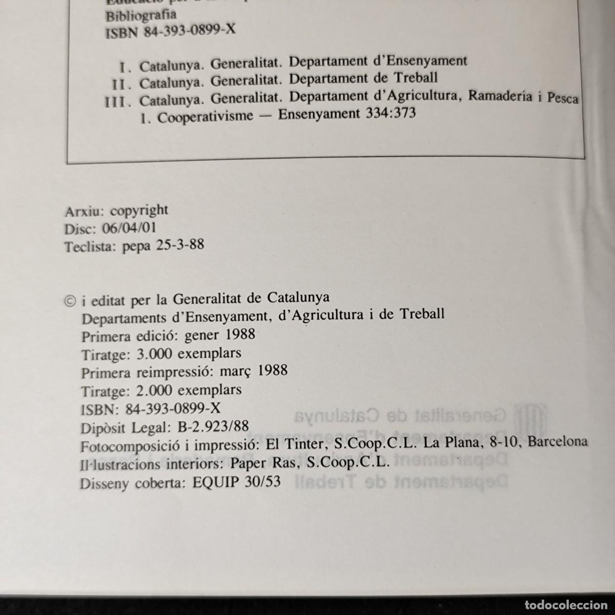 Libros de segunda mano: EDUCACI&Oacute; PER A LA COOPERACI&Oacute; A LESCOLA - GENERALITAT DE CATALUNYA- 1988 / 1.817 - Foto 5