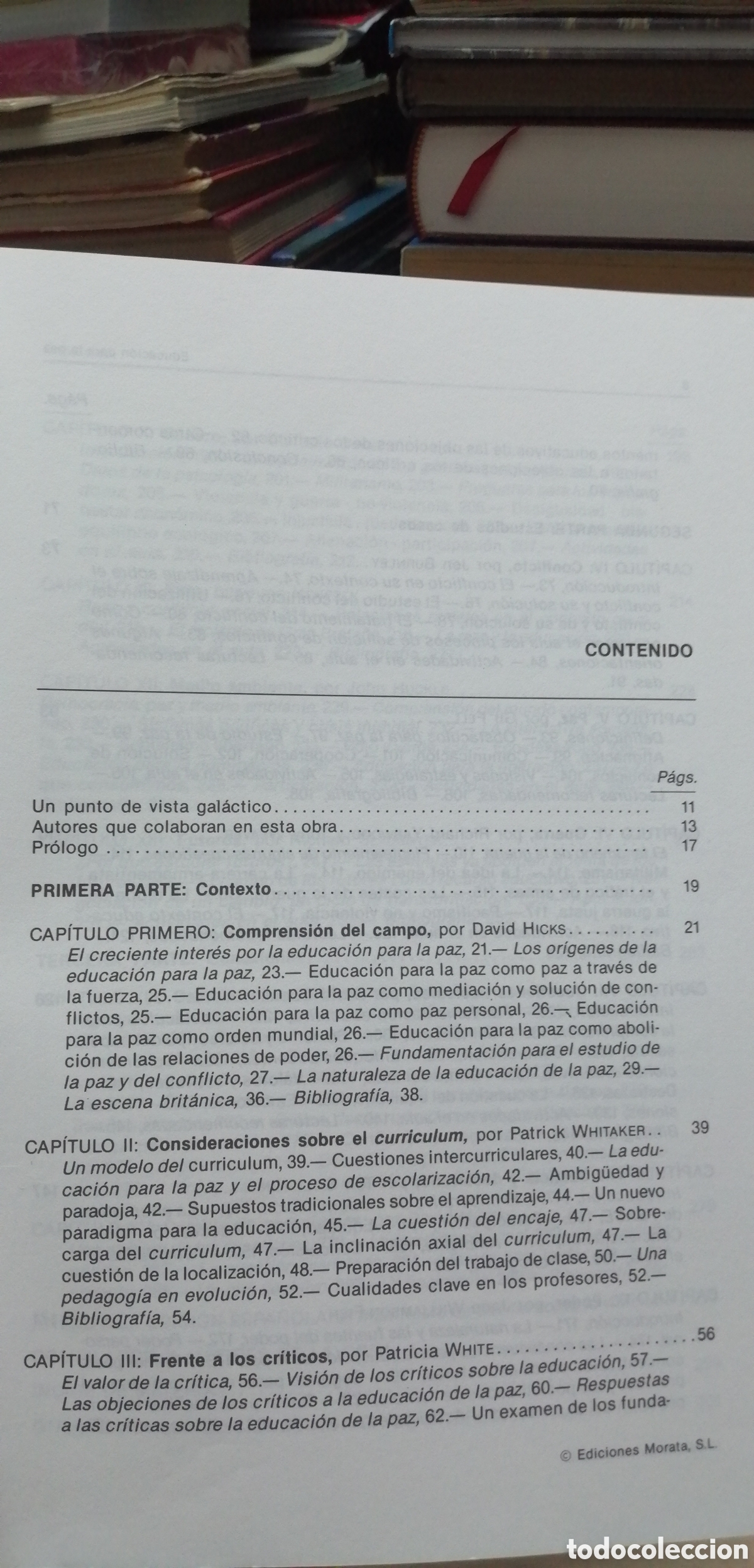 Libros de segunda mano: Educaci&oacute;n para la paz D. Hicks Ediciones Morata - Foto 6