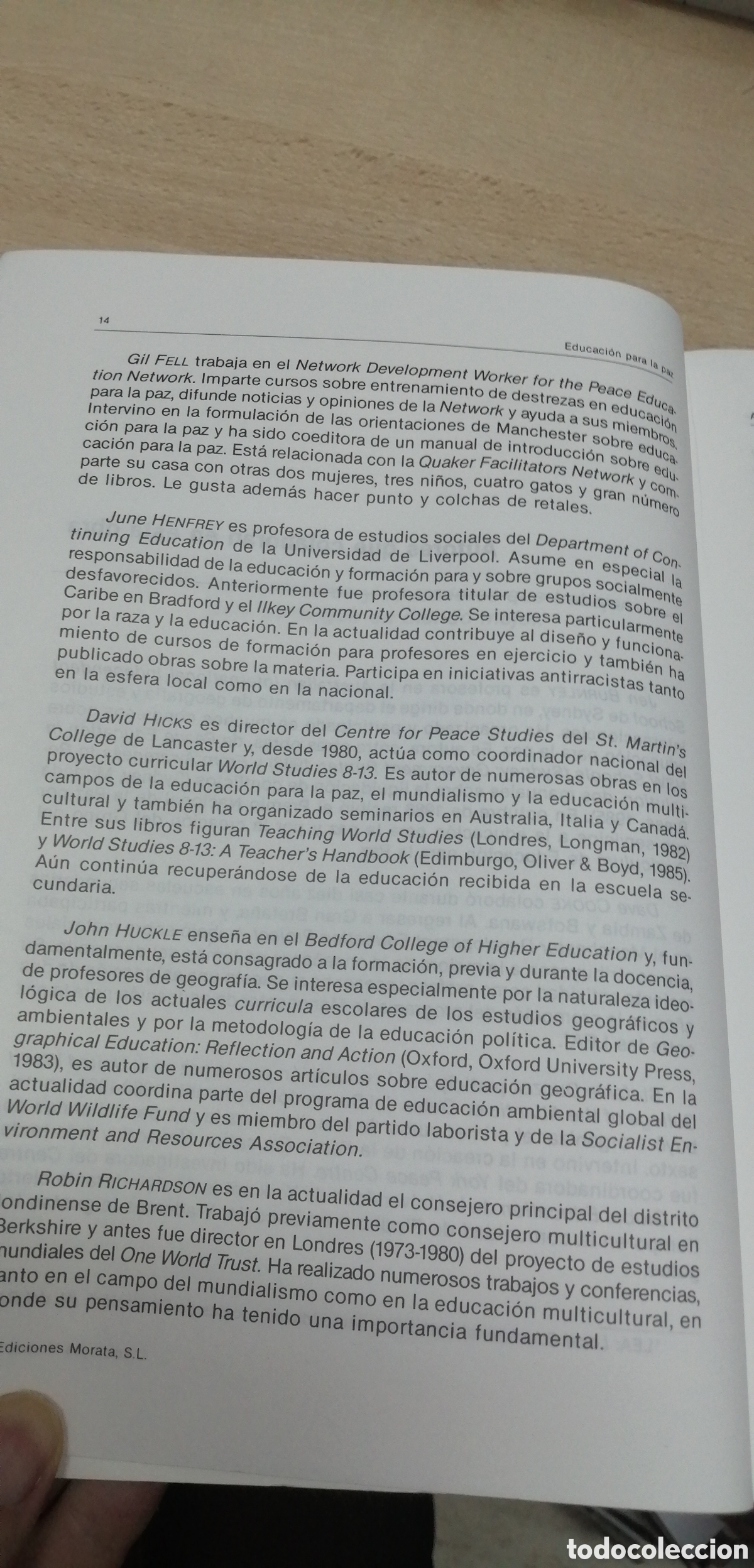 Libros de segunda mano: Educaci&oacute;n para la paz D. Hicks Ediciones Morata - Foto 10
