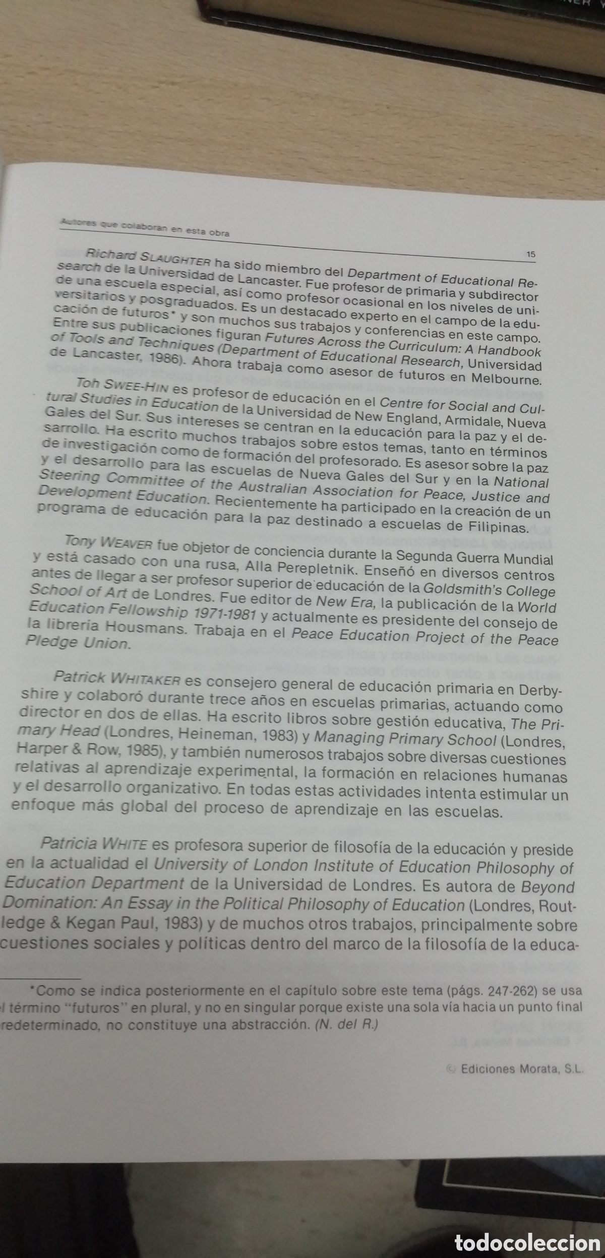 Libros de segunda mano: Educaci&oacute;n para la paz D. Hicks Ediciones Morata - Foto 11