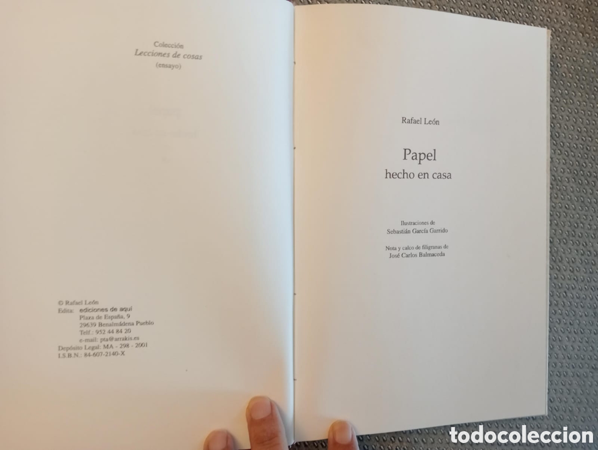 Libros de segunda mano: Papel hecho a mano / Rafael LEON - Foto 2