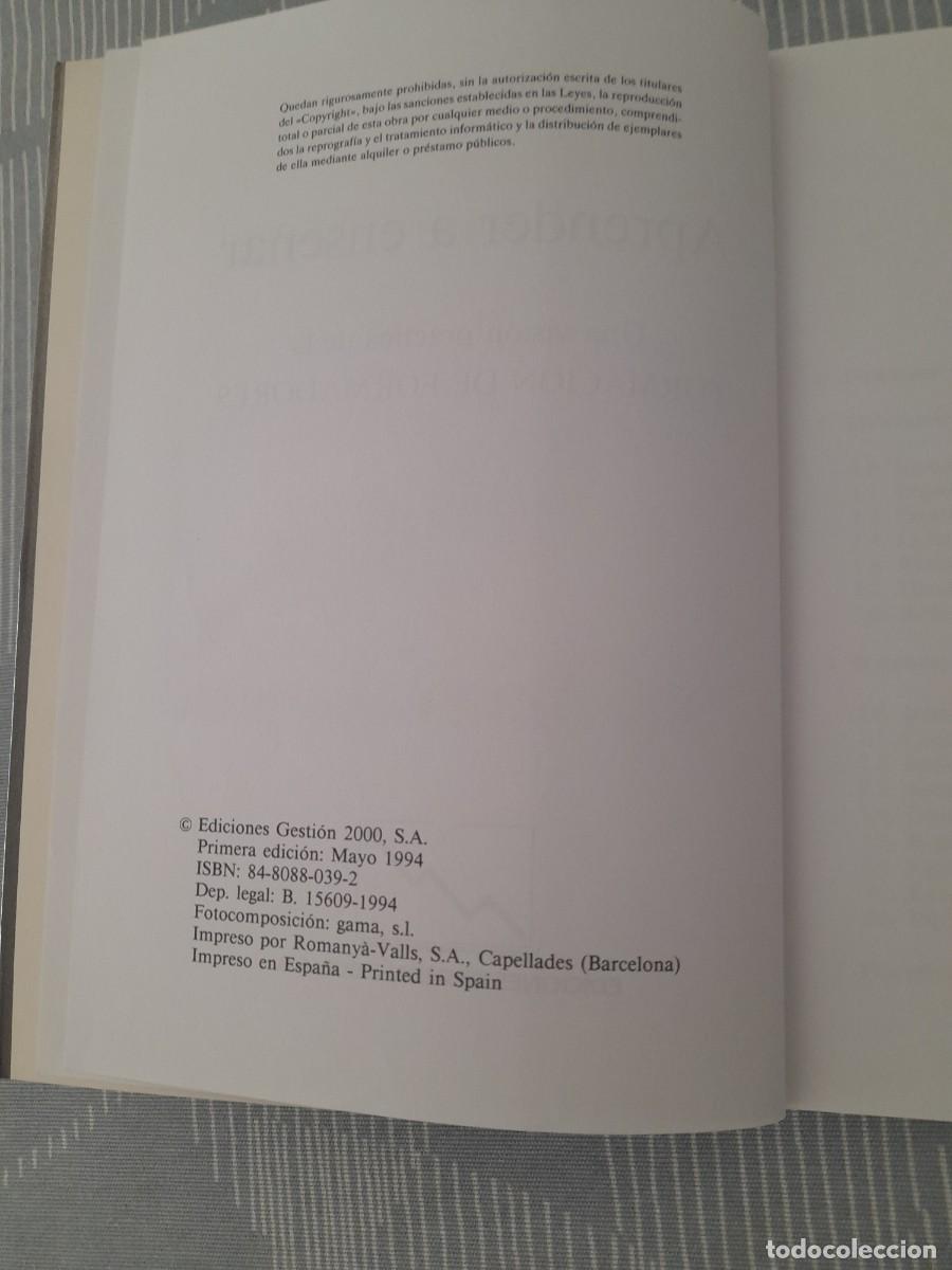 Libros de segunda mano: APRENDER A ENSE&Ntilde;AR. Una visi&oacute;n pr&aacute;ctica de la FORMACI&Oacute;N DE FORMADORES - Foto 3