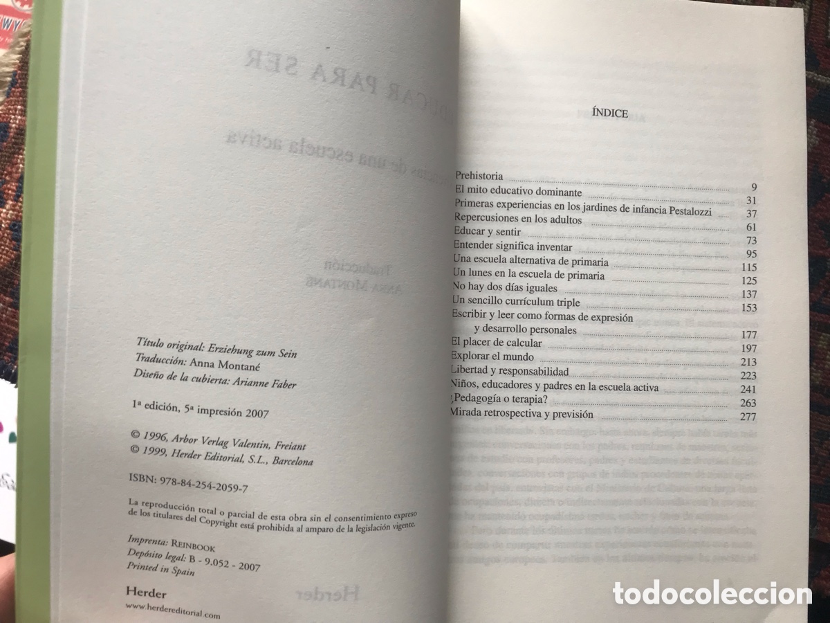 Libros de segunda mano: Educar para ser. Rebeca Wild. Herder - Foto 4
