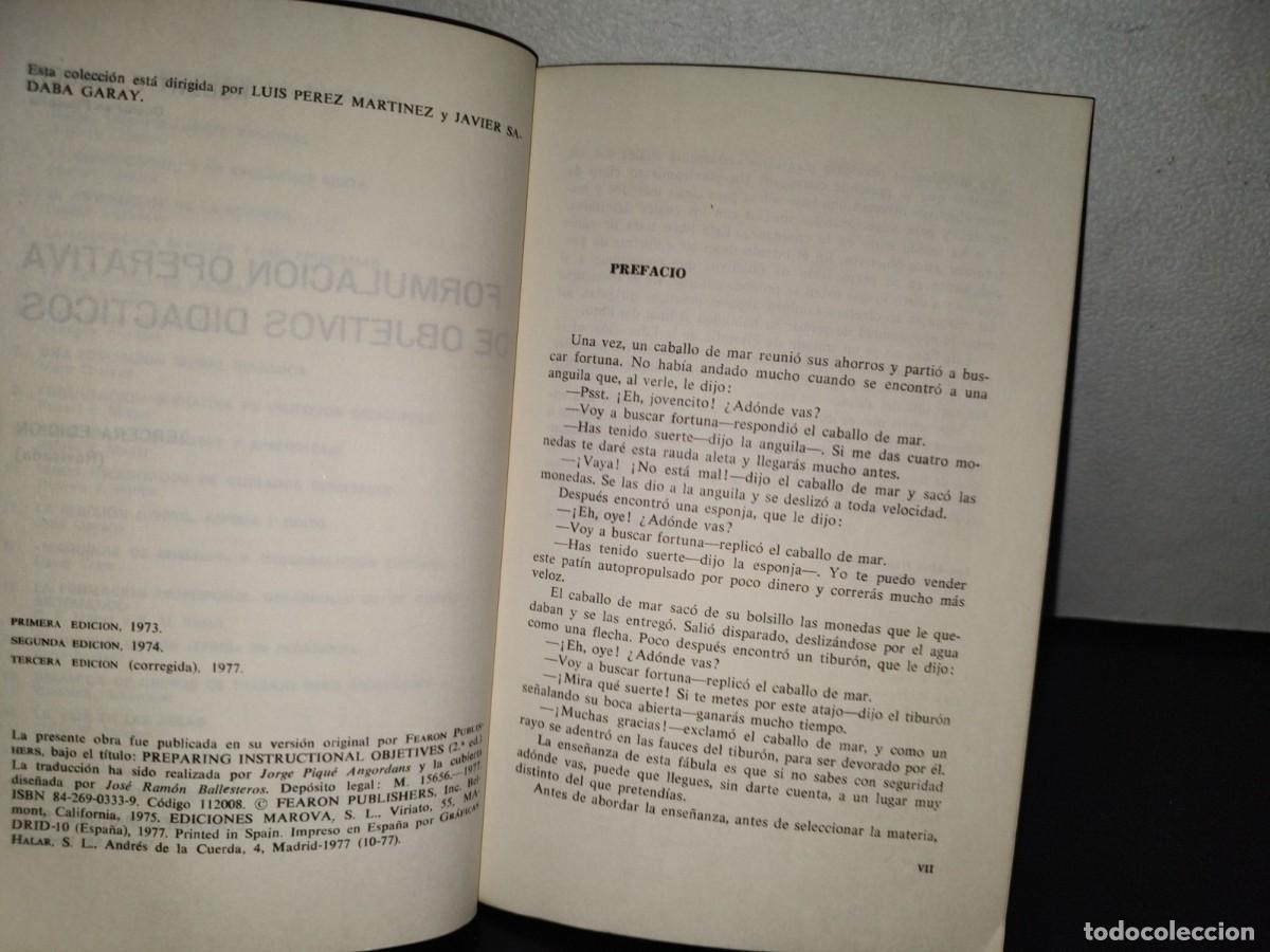 Libros de segunda mano: 116- FORMULACI&Oacute;N OPERATIVA DE OBJETIVOS DID&Aacute;CTICOS - ROBERT E. MAGER 1977 - Foto 4